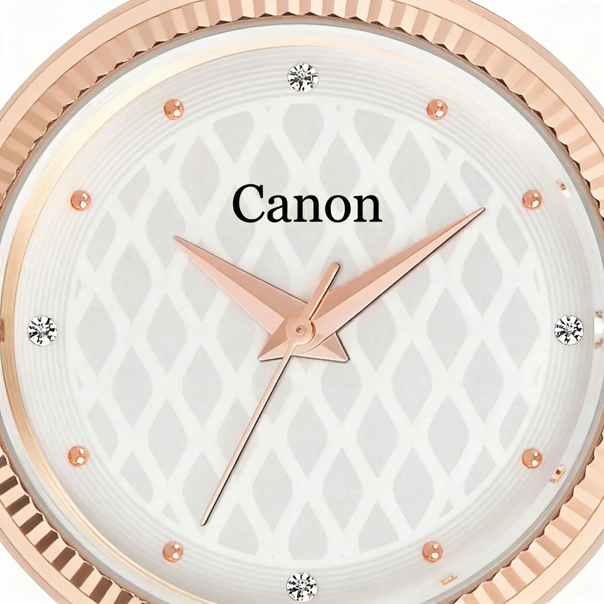 Aureolis Rose Gold Quilted Dial Women’s Canon Quartz Watch 487 - Image 5