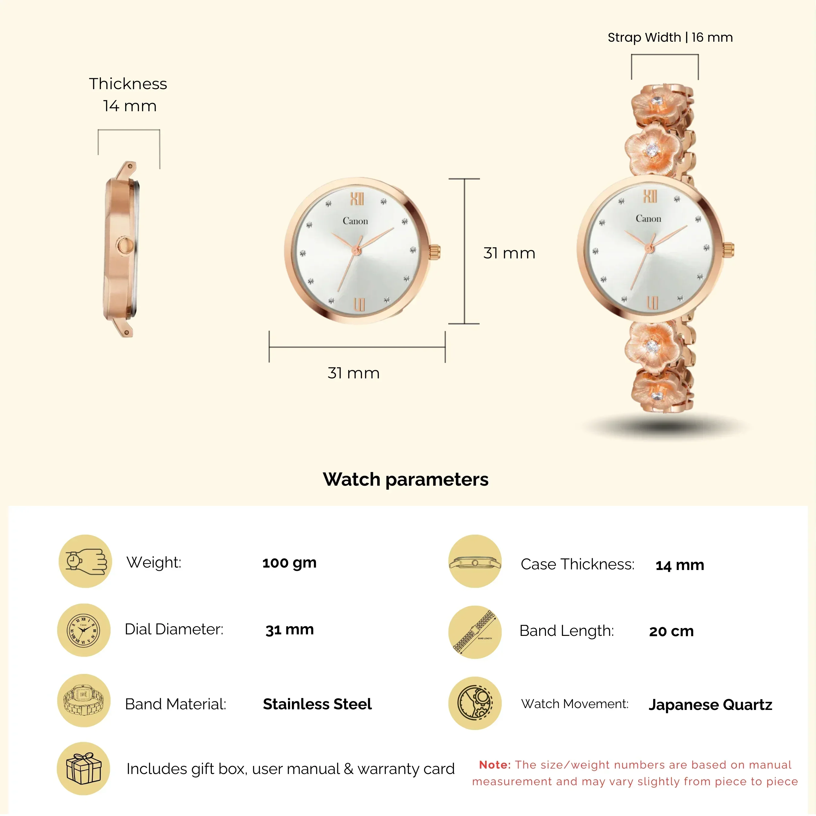 Canon Quartz Serenite Watch For Women CN-445 - Image 4