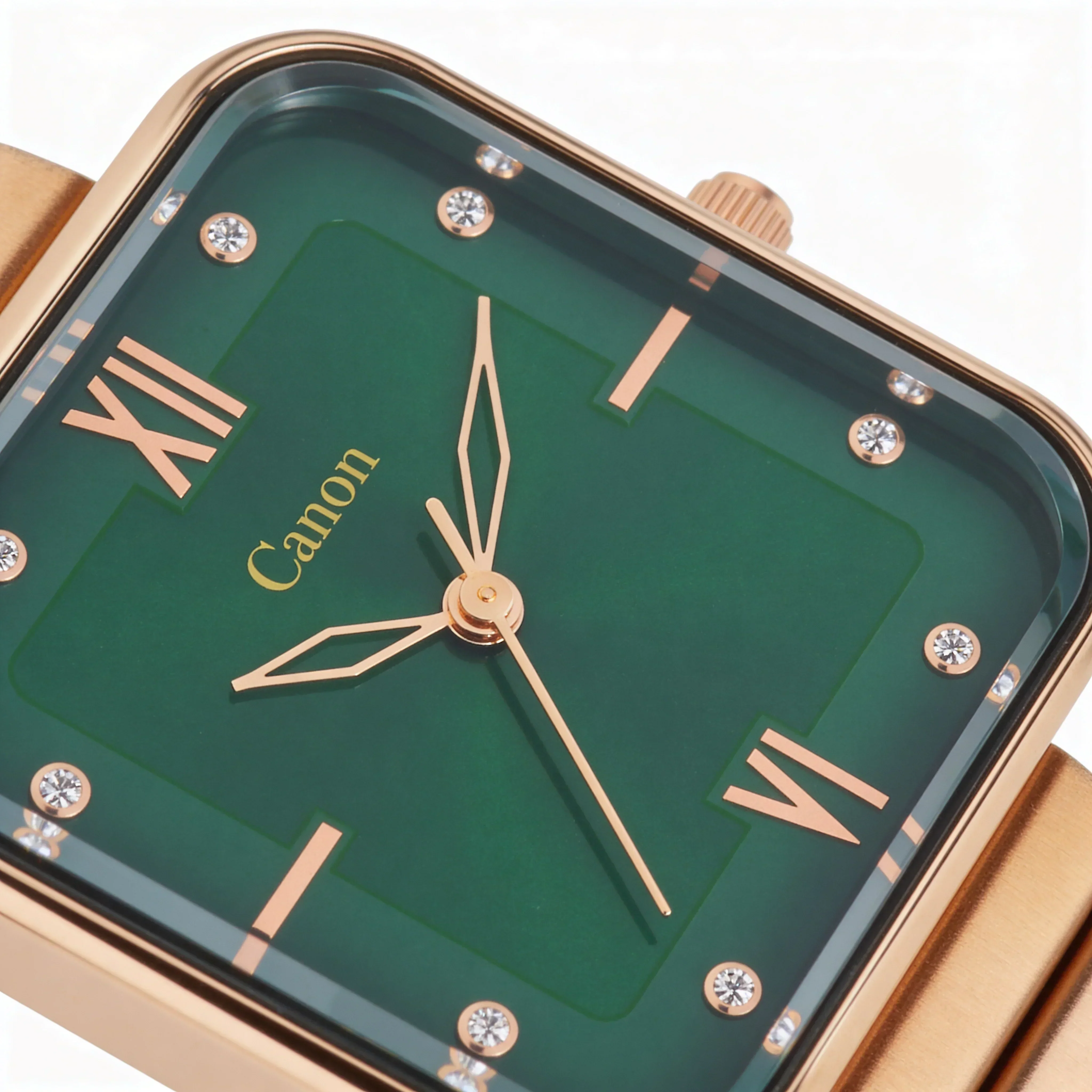 'Emerald'  Green & Rose Gold Watch For Women CN-453 - Image 3