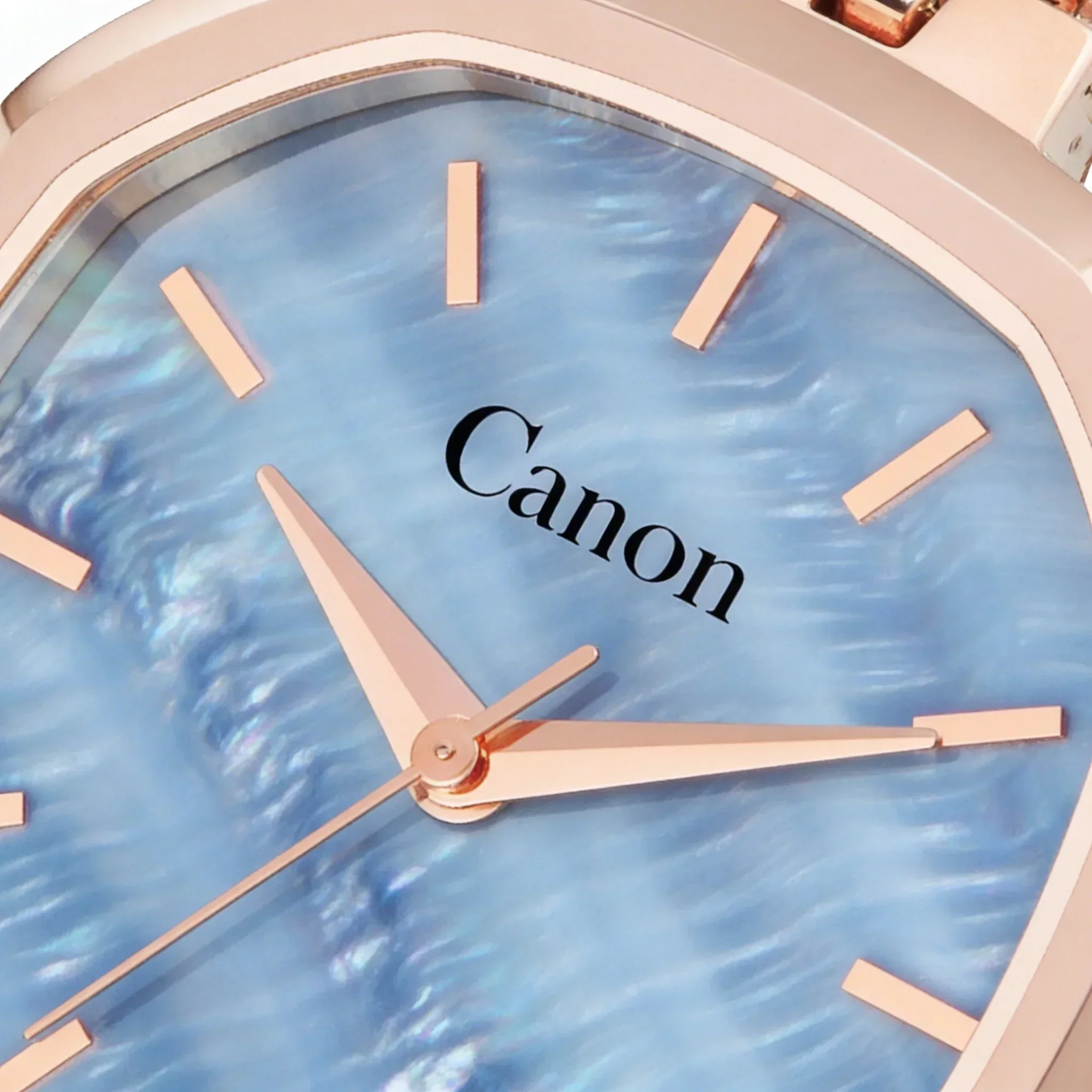 Serenite Rose Gold Blue Dial Watch for Women with Crystal Bracelet 489 - Image 6